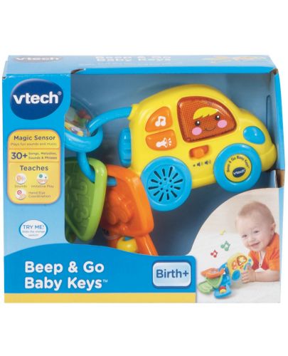 Бебешка дрънкалка Vtech - Ключодържател, със звук и светлина - 3
