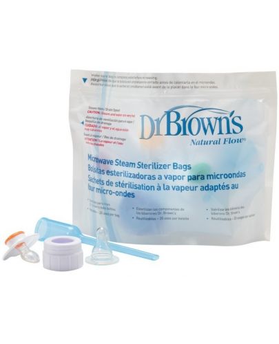 Торбички за парна стерилизация в микровълнова Dr. Brown's, 5 броя - 1