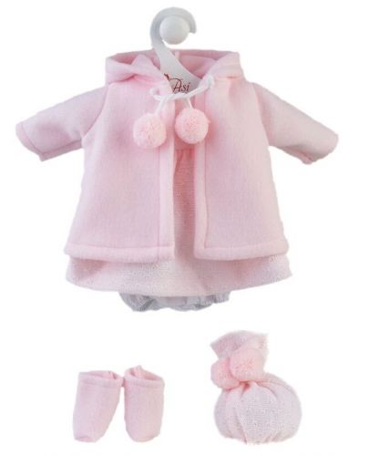 Дрехи за кукла Asi - Розово палтенце и шапка за кукла Коке, 36 cm - 1