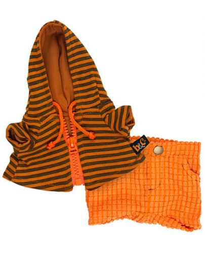  Дрешки за плюшена играчка Budi Basa - Оранжев панталон и суичър за Басик - 1