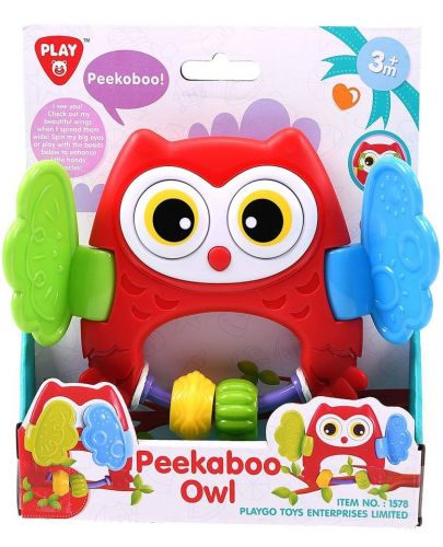 Дрънкалка PlayGo - Peekaboo, бухалче - 2