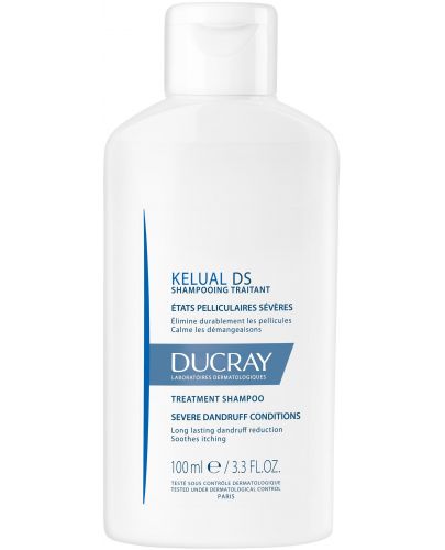 Ducray Kelual DS Третиращ противопърхотен шампоан, 100 ml - 1