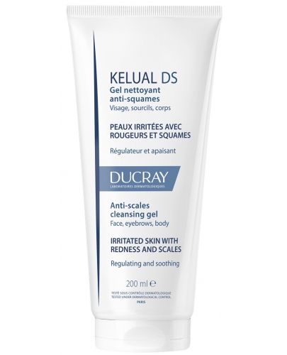 Ducray Kelual DS Пенещ се гел за лице и тяло, 200 ml - 1