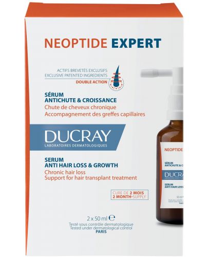 Ducray Neoptide Expert Серум при хроничен косопад, 2 x 50 ml - 3