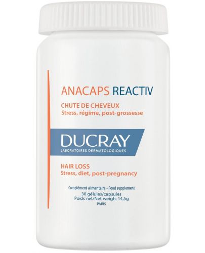 Ducray Anacaps Хранителна добавка за коса и нокти Reactiv, 30 капсули - 2