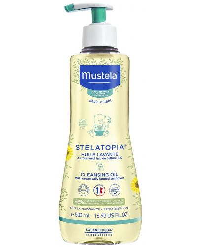 Душ олио за атопична кожа Mustela Stelatopia - 500 ml - 1