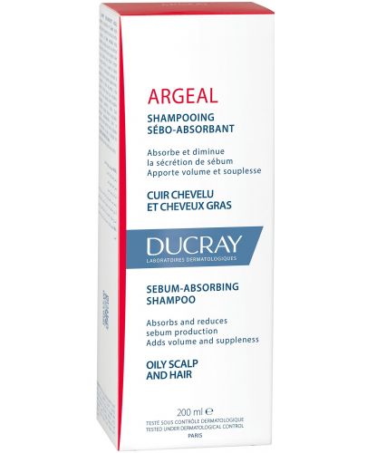 Ducray Argeal Себоабсорбиращ шампоан, 200 ml - 3