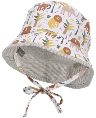 Двулицева детска шапка с UV 50+ защита Sterntaler - Джунгла, 43 cm, 5-6 месеца - 1