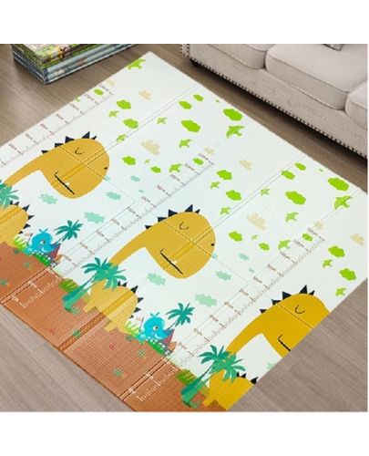 Двустранно килимче за игра Sonne - Dino/Summer, 180 х 200 х 1 cm - 4
