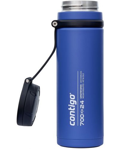 Двустенна бутилка за вода Contigo - Fuse, Thermalock, 700 ml, Blue Corn - 5