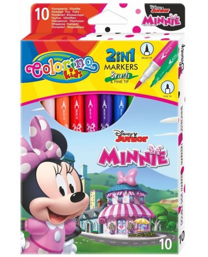 Двувърхи маркери Colorino Disney - Junior Minnie, 10 цвята - 1