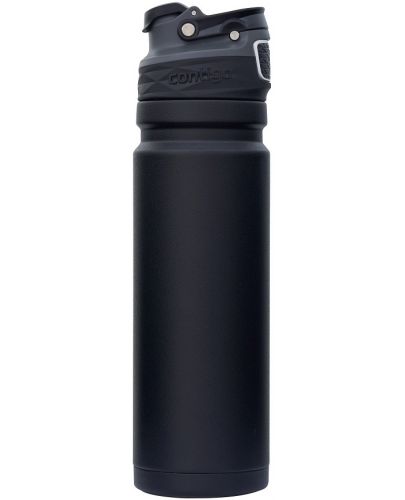 Двустенна бутилка за вода Contigo - Free Flow, Autoseal, 700 ml, Black - 2