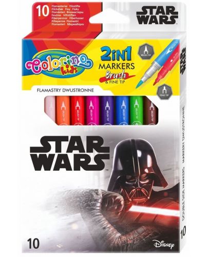 Двувърхи маркери Colorino - Marvel Star Wars, 10 цвята - 1