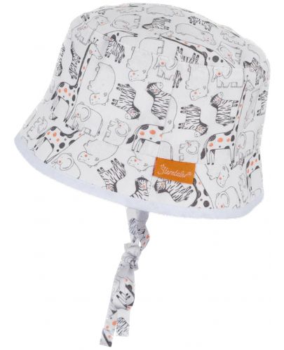 Двулицева детска шапка с UV 50+ защита Sterntaler - С животни, 47 cm, 9-12 месеца - 2