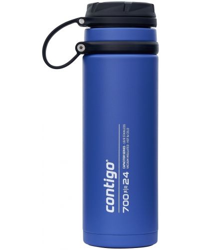Двустенна бутилка за вода Contigo - Fuse, Thermalock, 700 ml, Blue Corn - 1
