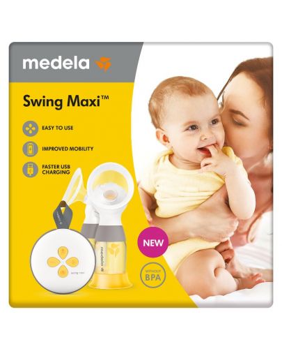 Двойна двуфазна помпа за кърма Medela - Swing Maxi + чашки за кърма - 10