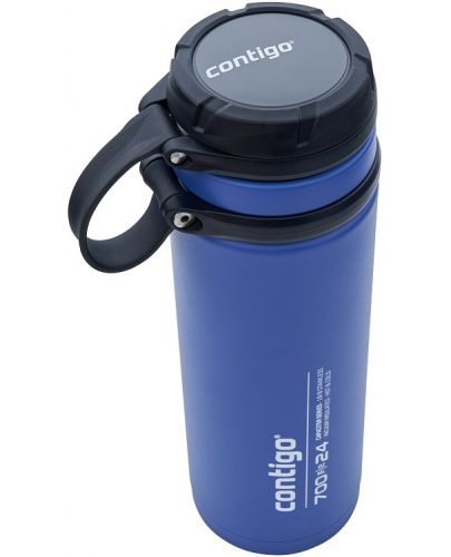 Двустенна бутилка за вода Contigo - Fuse, Thermalock, 700 ml, Blue Corn - 10