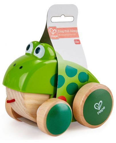 Дървена играчка за дърпане Hape - Жабка - 4