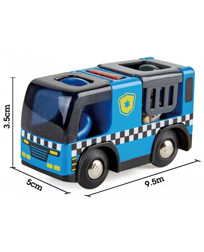 Дървена играчка Hape - Полицейска кола със сирени - 3