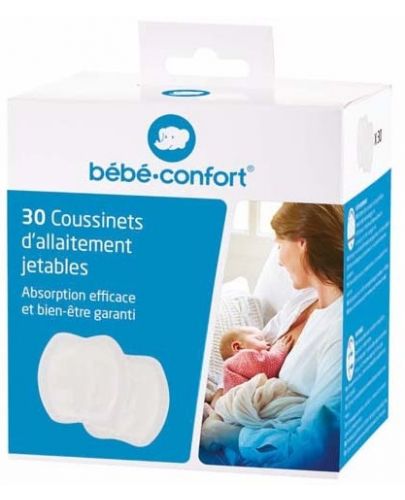 Еднократни подплънки за кърмачки Bebe Confort - 30 броя, бели - 2