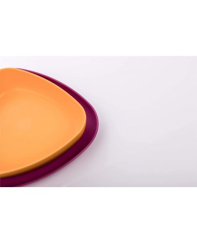 Еко комплект за хранене eKoala - 2 чинии, оранжево и лилаво - 3