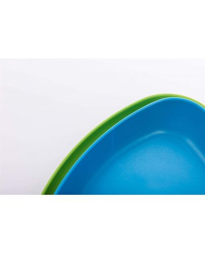 Еко комплект за хранене eKoala - 2 чинии, синьо и зелено - 4