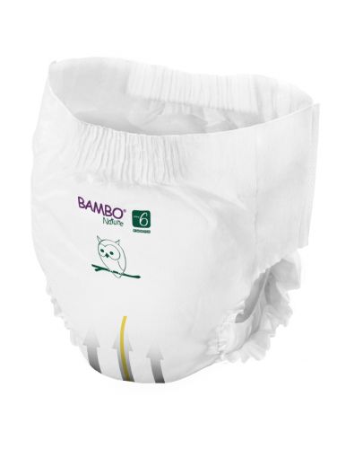 Еко пелени тип гащи, Bambo Nature Pants, размер 6, XXL, 18+ кг., 18 броя, хартиена опаковка - 6
