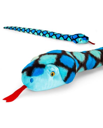Екологична плюшена играчка Keel Toys Keeleco - Змия, 100 cm, асортимент - 5