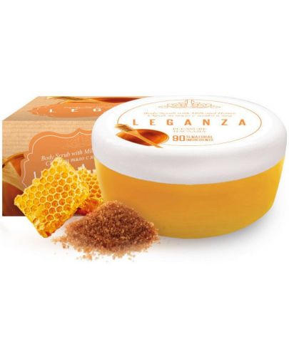 Leganza Ексфолиант за тяло, Наслада, с мед и мляко, 240 g - 1