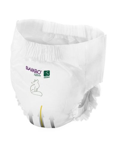 Еко пелени тип гащи Bambo Nature - Pants, размер 5, XL, 12-18 kg, 19 броя, хартиена опаковка - 6
