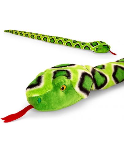 Екологична плюшена играчка Keel Toys Keeleco - Змия, 100 cm, асортимент - 3