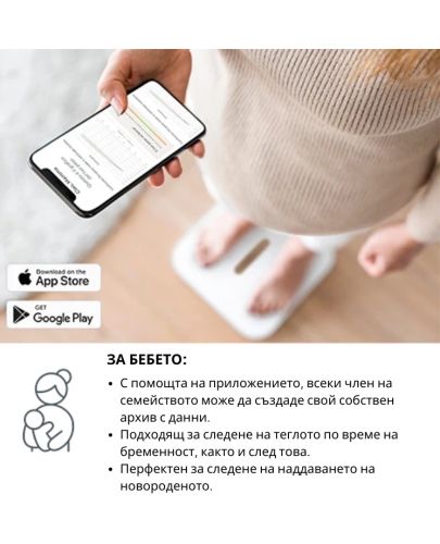 Електронна везна Nuvita - PrimiPesi Mum & Baby Connect - 7