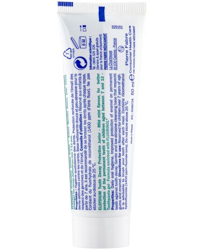 Elgydium Junior Гелообразна паста за зъби, ментов аромат, 7-12 години, 50 ml - 3