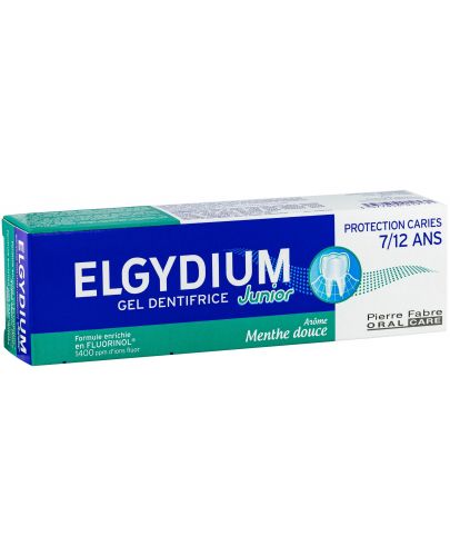 Elgydium Junior Гелообразна паста за зъби, ментов аромат, 7-12 години, 50 ml - 2