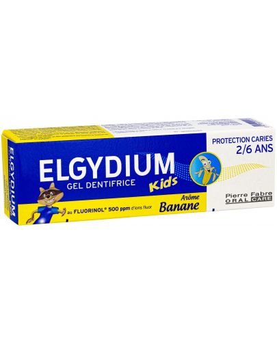 Elgydium Kids Гелообразна паста за зъби, банан, 2-6 години, 50 ml - 2