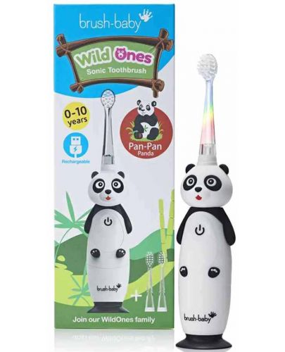Електрическа четка за зъби Brush Baby - Wild Ones, Панда  - 5