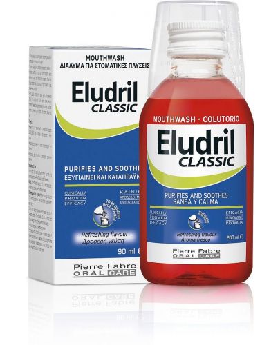 Eludril Classic Комплект - Вода за уста при кървящи венци, 200 + 90 ml (Лимитирано) - 1