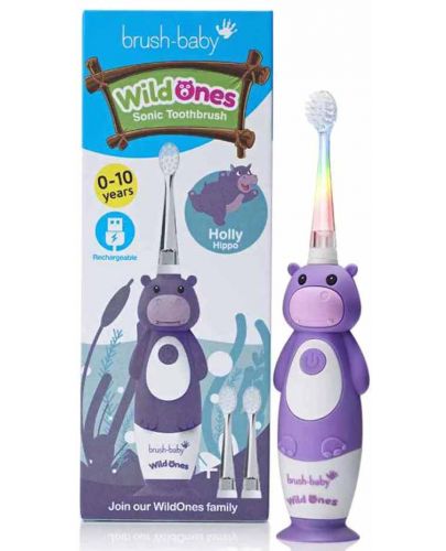 Електрическа четка за зъби Brush Baby - Wild Ones, Хипо - 6