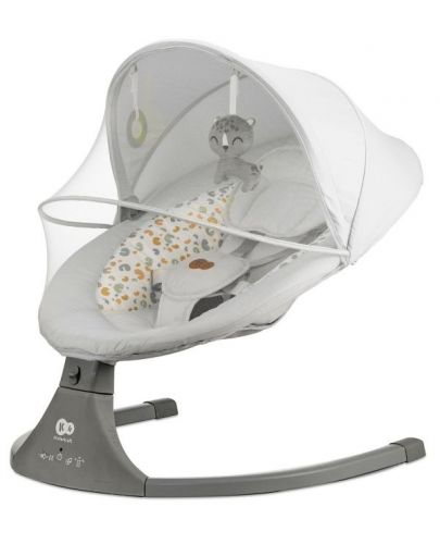 Електрическа люлка и шезлонг Kinderkraft - Lumi 2, Light grey - 5