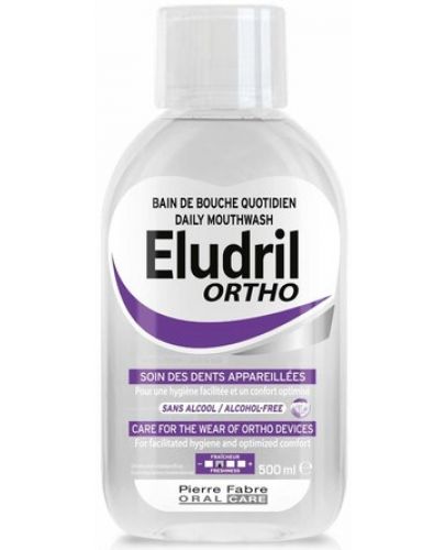 Eludril Ortho Ежедневна ортодонтска вода за уста, 500 ml - 1