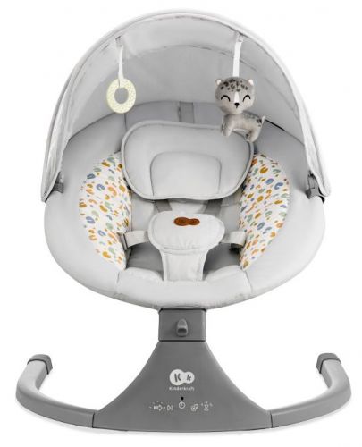 Електрическа люлка и шезлонг Kinderkraft - Lumi 2, Light grey - 2