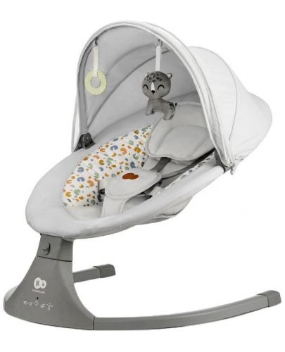 Електрическа люлка и шезлонг Kinderkraft - Lumi 2, Light grey - 1