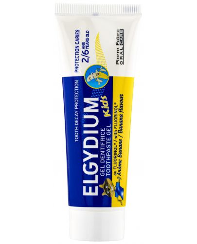 Elgydium Kids Гелообразна паста за зъби, банан, 2-6 години, 50 ml - 1