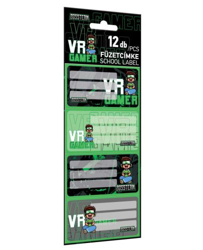 Ученически етикети Lizzy Card Bossteam VR Gamer -12 броя - 1