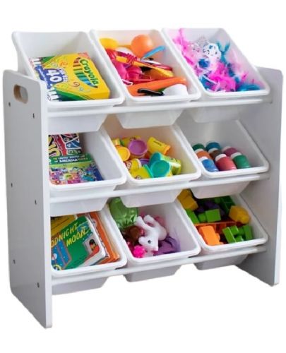 Етажерка с 9 кутии за играчки и книжки Ginger Home - Бяла - 3