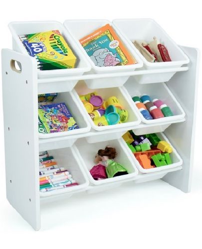 Етажерка с 9 кутии за играчки и книжки Ginger Home - Бяла - 4