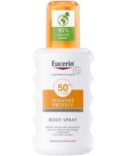 Eucerin Sun Слънцезащитен спрей за тяло Sensitive Protect, SPF 50+, 200 ml - 1