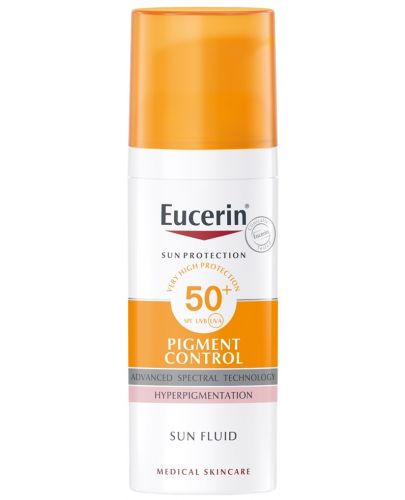 Eucerin Sun Слънцезащитен флуид за лице Pigment Control, SPF 50+, 50 ml - 1
