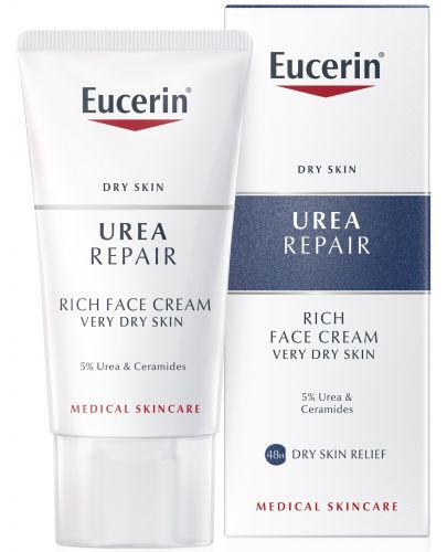 Eucerin Urea Repair Обогатен крем за лице с 5% урея, 50 ml - 1