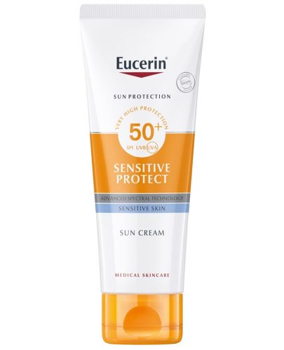 Eucerin Sun Слънцезащитен крем Sensitive Protect, SPF 50+, 50 ml - 1